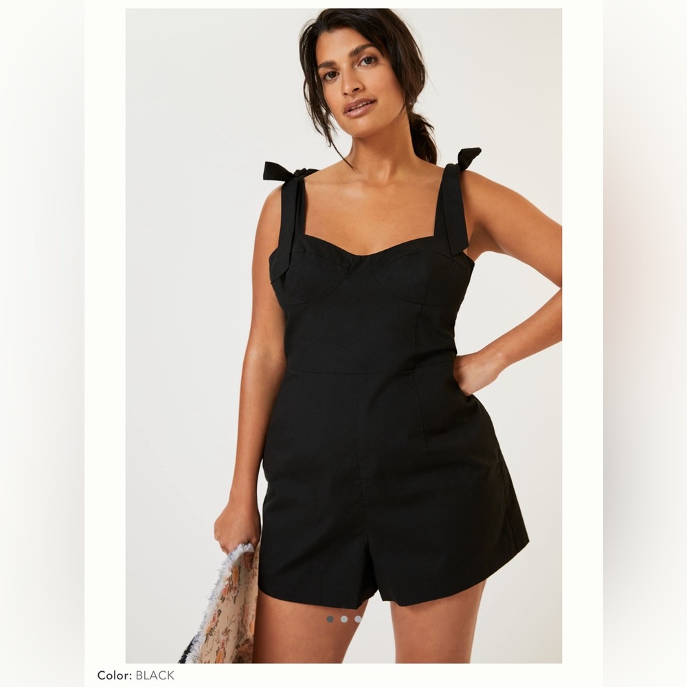 Hutch Corset Romper Black + Pockets